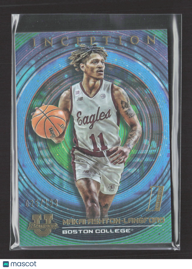 2023 Bowman University Inception Makai Ashton-Langford #12 Blue Foil 025/199