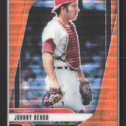 2025 Panini Prizm Baseball Johnny Bench #17 Orange 071/399