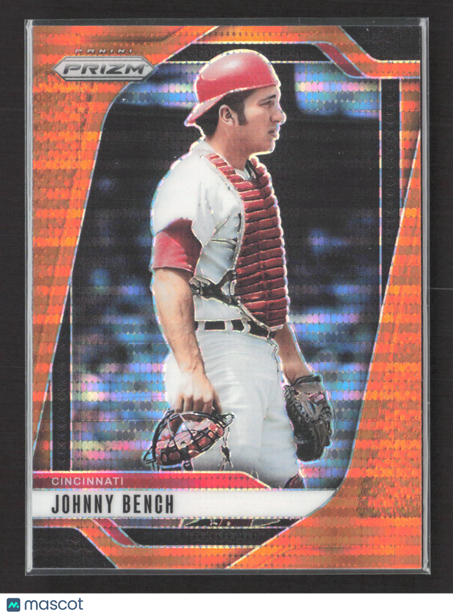 2025 Panini Prizm Baseball Johnny Bench #17 Orange 071/399