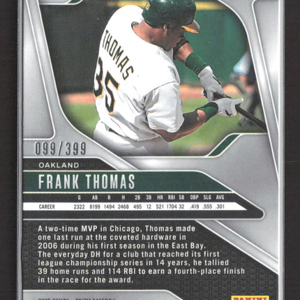 2025 Panini Prizm Baseball Frank Thomas #218 Orange 099/399