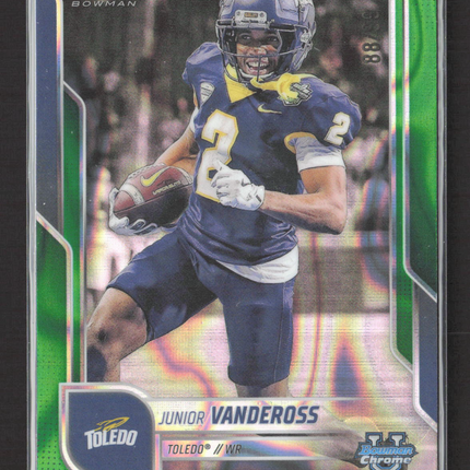 2025 Bowman Chrome University Junior Vandeross #197 Green Refractor 1st /99