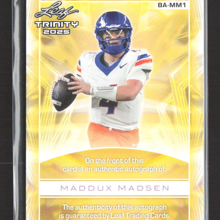 2025 Leaf Trinity Maddux Madsen #BA-MM1 64/75 Auto