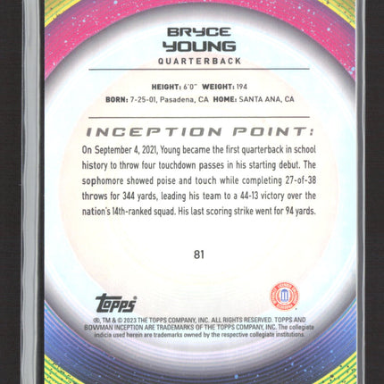 2023 Bowman University Inception Bryce Young #81