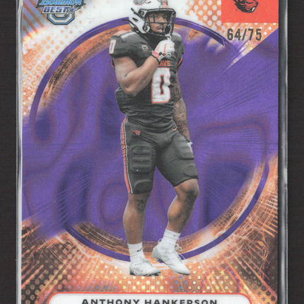 2025 Bowman Best University Anthony Hankerson #61 Purple Refractor 64/75
