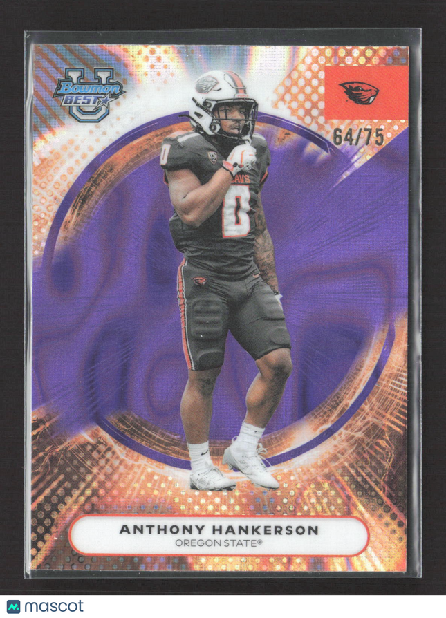 2025 Bowman Best University Anthony Hankerson #61 Purple Refractor 64/75