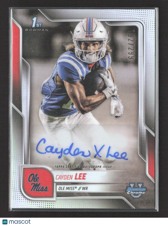 2025 Topps Bowman University Chrome Cayden Lee #BCA-CL Refractor 1st Bowman Auto
