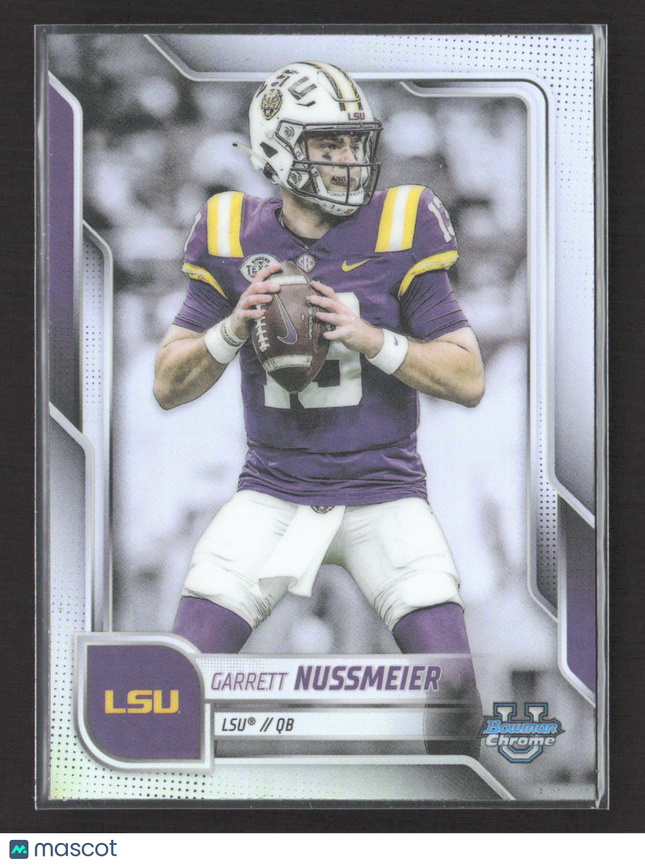 2025 Topps Bowman Chrome Garrett Nussmeier #189 Refractor
