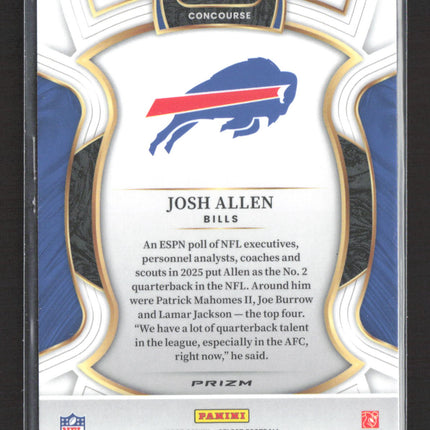 2026 Panini Select Prizm Concourse Josh Allen #86 Silver