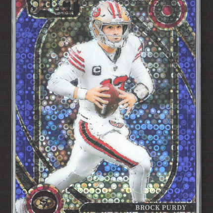 2025 Panini Select Prizm Brock Purdy #226 Blue Disco 10/25