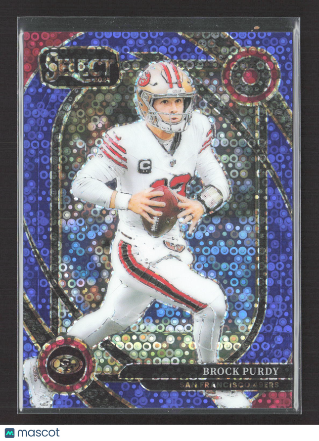 2025 Panini Select Prizm Brock Purdy #226 Blue Disco 10/25