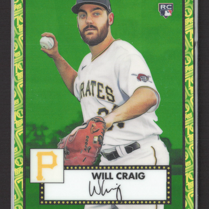 2018 Topps Chrome Will Craig #80 Green Refractor RC /99