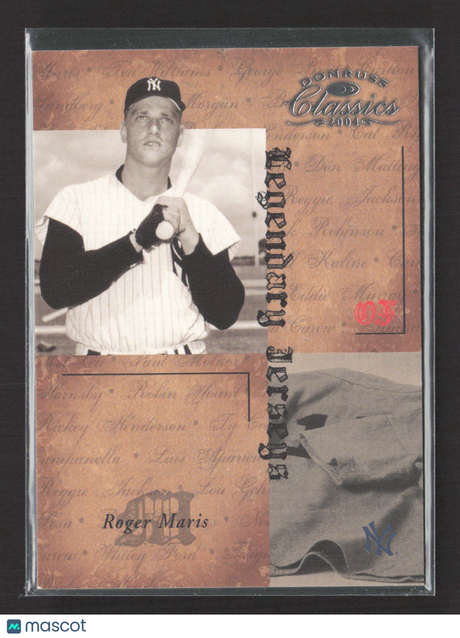 2004 Donruss Classics Legendary Jerseys Roger Maris #LJ-4 /500
