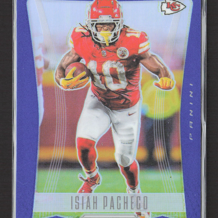2025 Panini Prizm Deca Football Isiah Pacheco #152 Purple 104/149
