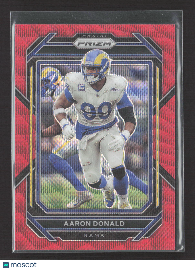 2023 Panini Prizm Aaron Donald #164 Red Wave 065/149
