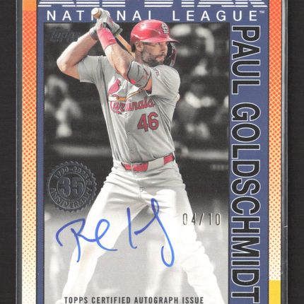 2025 Topps Baseball 1990 All-Stars Paul Goldschmidt #90AS-PG Black Auto /10