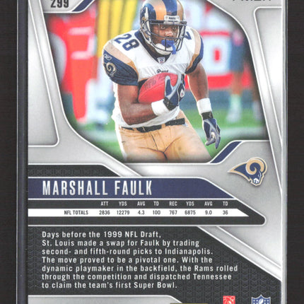2024 Panini Prizm Marshall Faulk #299 Red Sparkle