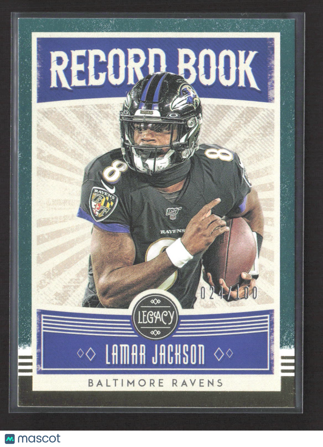 2020 Panini Legacy Record Book Lamar Jackson #RB-LJ 024/100