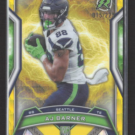 2025 Topps Resurgence AJ Barner #185 Yellow RC