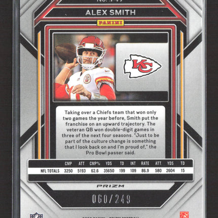 2023 Panini Prizm Alex Smith #147 Orange 060/249