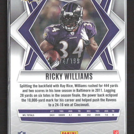 2025 Panini Phoenix Football Ricky Williams #81 Purple /199