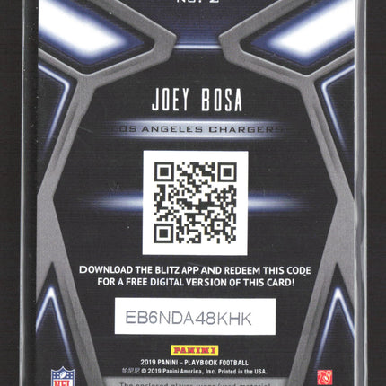 2019 Panini Playbook Blitz Joey Bosa #2 Jersey