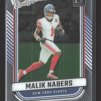 2025 Panini Clearly Donruss Football The Rookies Malik Nabers #6