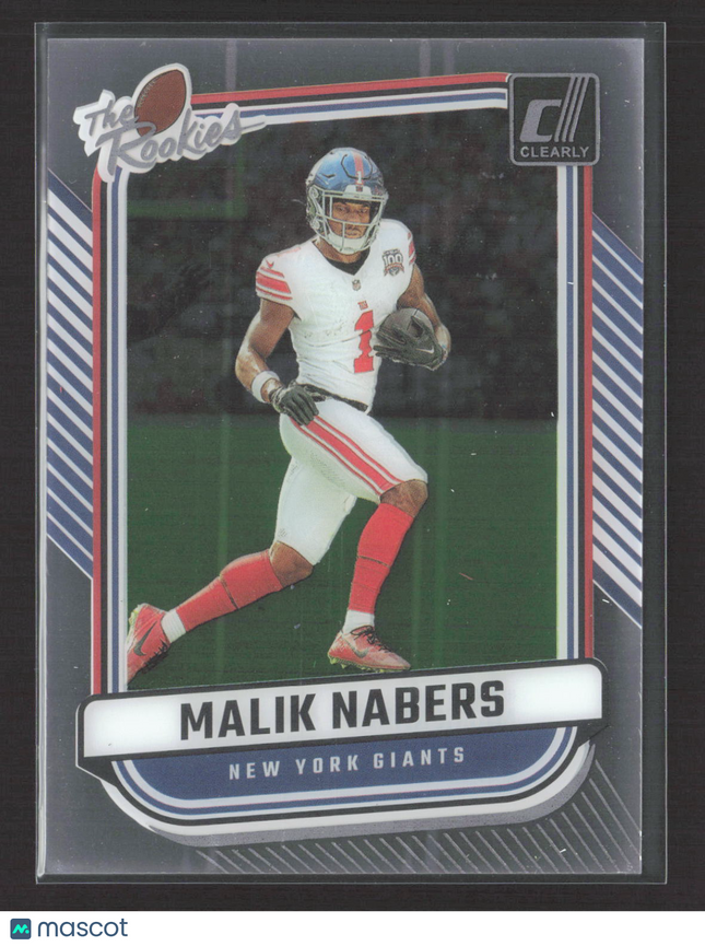 2025 Panini Clearly Donruss Football The Rookies Malik Nabers #6