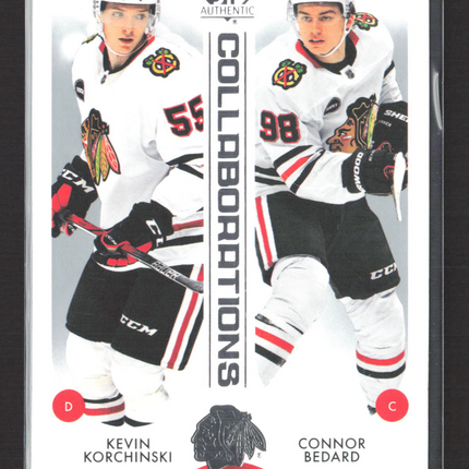 2024 Upper Deck SP Authentic Collaborations Kevin Korchinski Connor Bedard #C-3