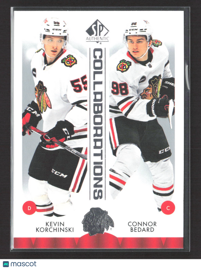 2024 Upper Deck SP Authentic Collaborations Kevin Korchinski Connor Bedard #C-3