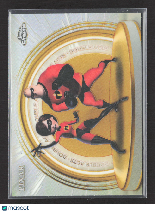 2025 Topps Chrome Disney 100 Pixar Double Acts #DA-4 Mr Incredible Elastigirl