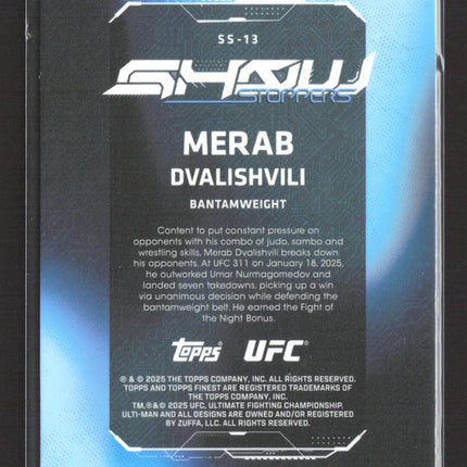 2025 Topps Finest UFC Show Stoppers Merab Dvalishvili #SS-13