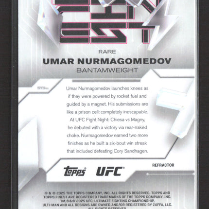 2025 Topps Finest UFC Umar Nurmagomedov #290 Refractor