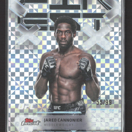 2025 Topps Finest UFC Jared Cannonier #61 X-Fractor 55/99