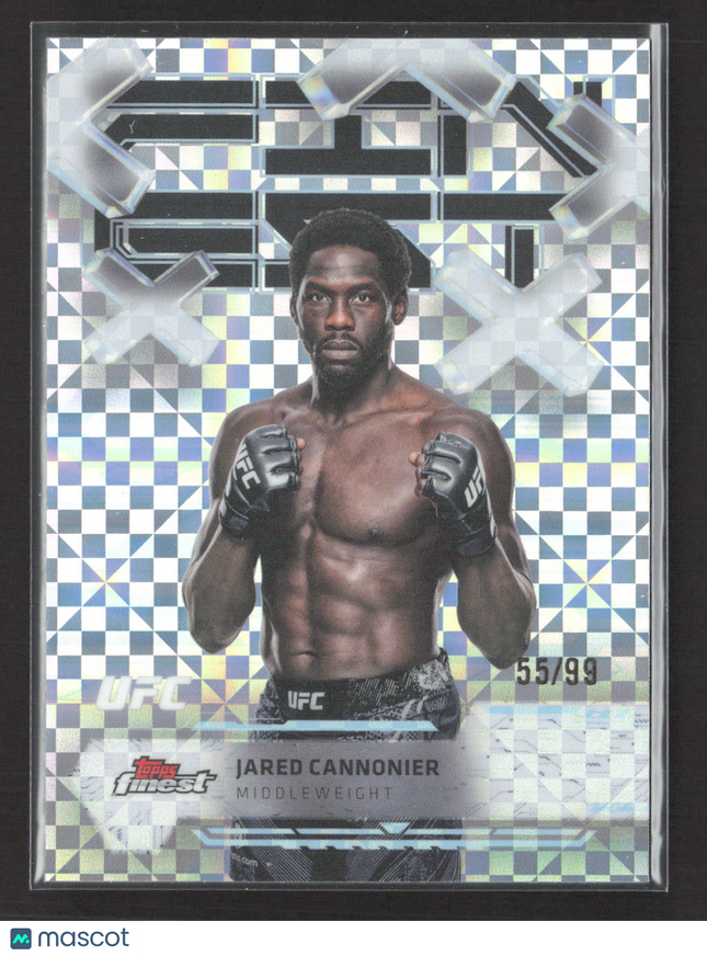 2025 Topps Finest UFC Jared Cannonier #61 X-Fractor 55/99