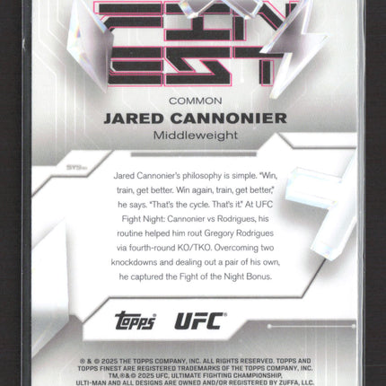 2025 Topps Finest UFC Jared Cannonier #61 X-Fractor 55/99