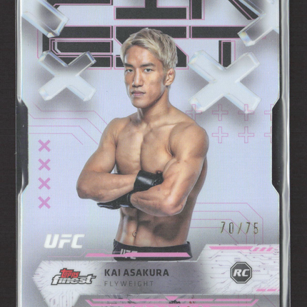 2025 Topps Finest UFC Kai Asakura #75 Pink RC 70/75