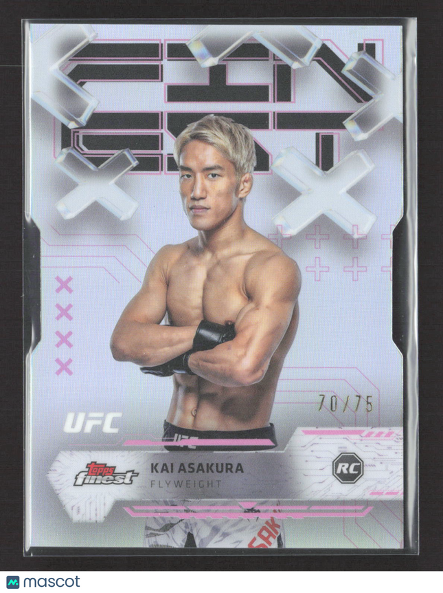 2025 Topps Finest UFC Kai Asakura #75 Pink RC 70/75