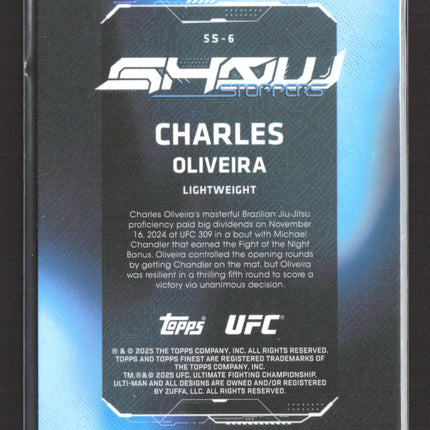 2025 Topps Finest UFC Showstoppers Charles Oliveira #SS-6