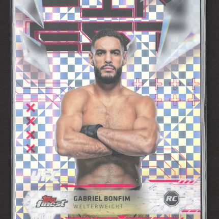 2025 Topps Finest UFC Gabriel Bonfim #144 RC Xfractor