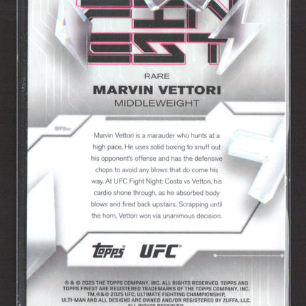 2025 Topps Finest UFC Marvin Vettori #263 X-Fractor