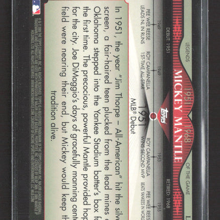 2009 Topps Legends of the Game Mickey Mantle #LG20