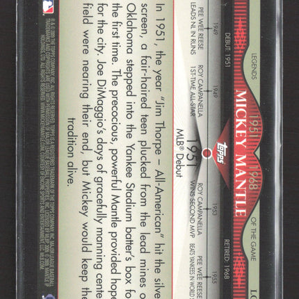 2009 Topps Legends of the Game Mickey Mantle #LG20