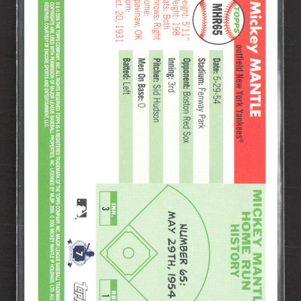 2006 Topps Mickey Mantle Home Run History Mickey Mantle #MHR65