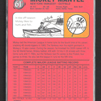 1997 Mickey Mantle Collection Mickey Mantle #61