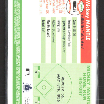 2006 Topps Mickey Mantle Home Run History Mickey Mantle #MHR136