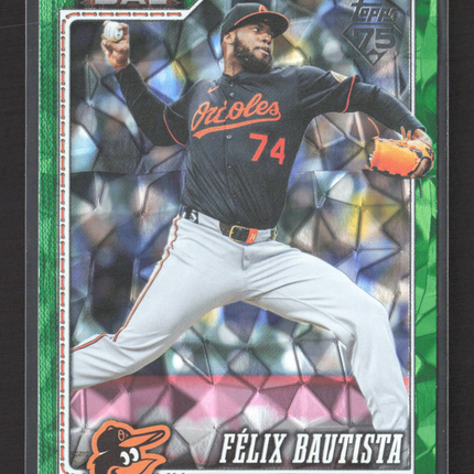 2025 Topps Series 1 Felix Bautista #128 Green Crackle /99