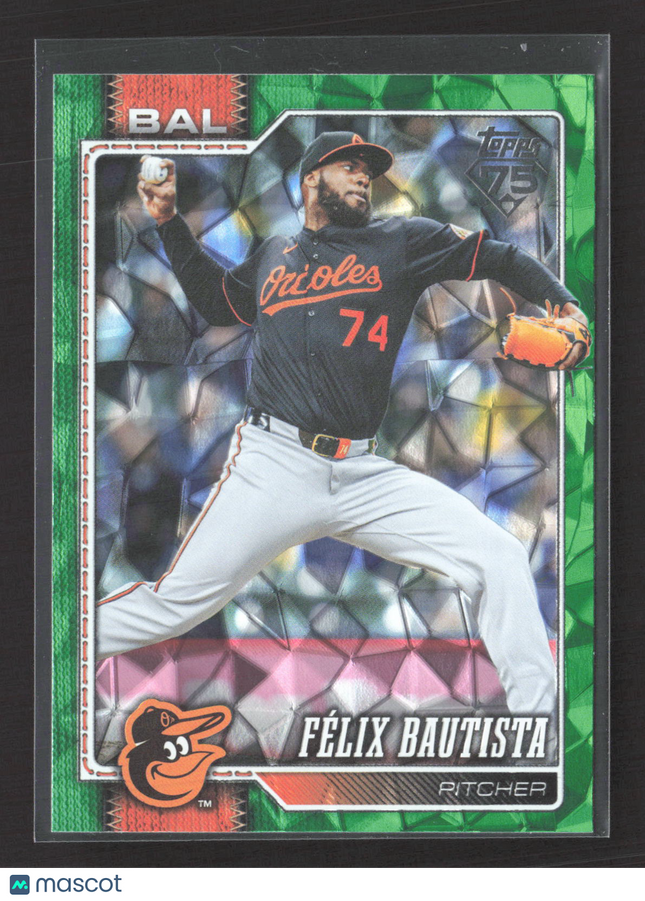 2025 Topps Series 1 Felix Bautista #128 Green Crackle /99