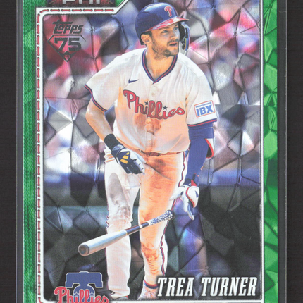 2024 Topps Series 1 Trea Turner #322 Green Crackle /99