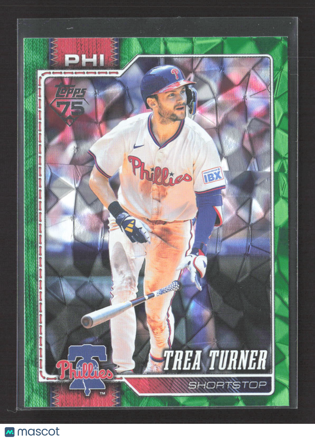 2024 Topps Series 1 Trea Turner #322 Green Crackle /99