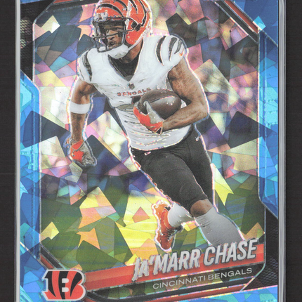 2025 Panini Prizm Football Ja'Marr Chase #208 Blue Mosaic 23/99